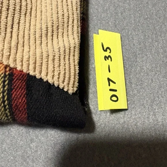 Mens Corduroy Shirt XXL Khaki Long Sleeve Button Up Flannel Plaid Shacket - Picture 14 of 14